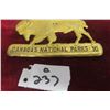 Image 5 : 1930 Canada National Parks Buffalo Grill Badge Brass 4 1/2" x 3"