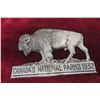 Image 1 : 1932 Canada National Parks Buffalo Grill Badge Aluminum 4 1/2" x 3"