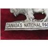 Image 4 : 1932 Canada National Parks Buffalo Grill Badge Aluminum 4 1/2" x 3"