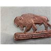 Image 2 : Canada National Parks Buffalo Grill Badge 1925 Copper 4 1/2" x 3"
