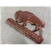Image 3 : Canada National Parks Buffalo Grill Badge 1925 Copper 4 1/2" x 3"