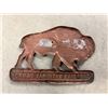 Image 4 : Canada National Parks Buffalo Grill Badge 1925 Copper 4 1/2" x 3"