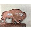 Image 5 : Canada National Parks Buffalo Grill Badge 1925 Copper 4 1/2" x 3"