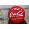 Image 1 : Drink Coca Cola Sign Of Good Taste Porcelain Sign 24" Diameter 1950s