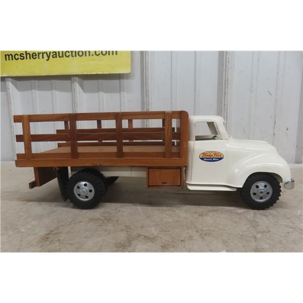 Tonka Lumber Truck Pressed Steel With Wood Stake Bed 1950s 16 1/2" Professionally Restored