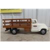 Image 1 : Tonka Lumber Truck Pressed Steel w/ Wood Stake Bed 1950s 16 1/2" Professionally Restored