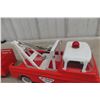 Image 11 : Nylint Ford Econoline U Haul Tow Truck And Trailer 1960s Pressed Steel 21"