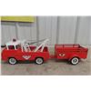 Image 1 : Nylint Ford Econoline U Haul Tow Truck And Trailer 1960s Pressed Steel 21"