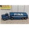 Image 7 : Otaco Minnitoy Fina Tanker Truck And Trailer 1940s Or 1950s Pressed Steel 28 1/2"