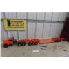 Image 1 : Allen Toy Co 1/16 Scale Mack Truck Lowbed With Overload Flatbed 4 Piece Set Total Length 60"