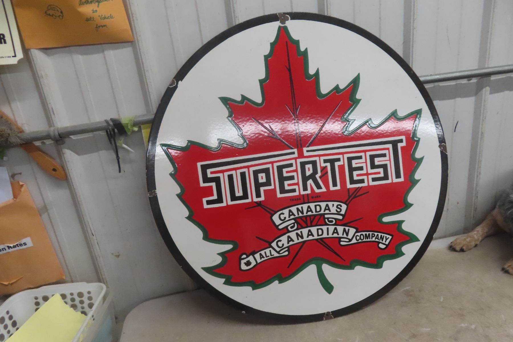Small Super Test Sign Supertest Canada All Canadian Company Porcelain Sign 30