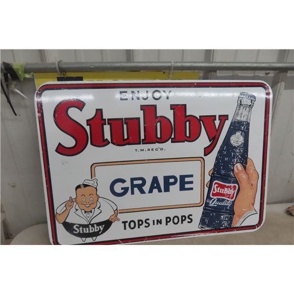 Stubby Grape Metal Sign Reproduction 19 1/2" x 27 1/2"