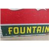 Image 10 : Drink Coca Cola Fountain Service Porcelain Sign 14" x 27"