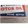 Image 4 : Red Indian Aviation Motor Oil Double Sided Porcelain Sign 14" x 11" Reproduction