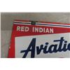 Image 6 : Red Indian Aviation Motor Oil Double Sided Porcelain Sign 14" x 11" Reproduction