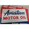 Image 7 : Red Indian Aviation Motor Oil Double Sided Porcelain Sign 14" x 11" Reproduction