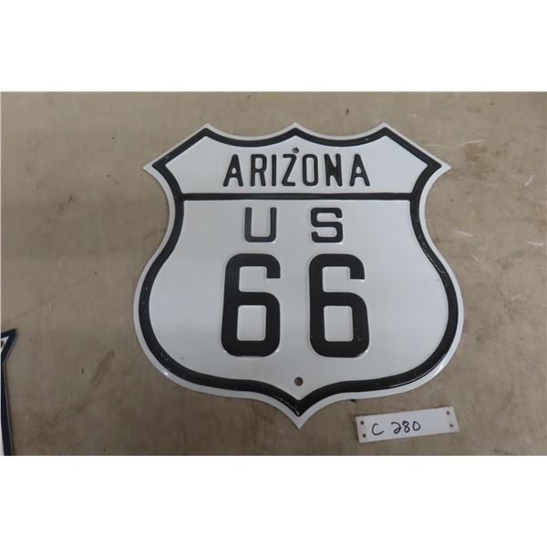 Arizona US 66 Metal Sign 16" x 16" Reproduction