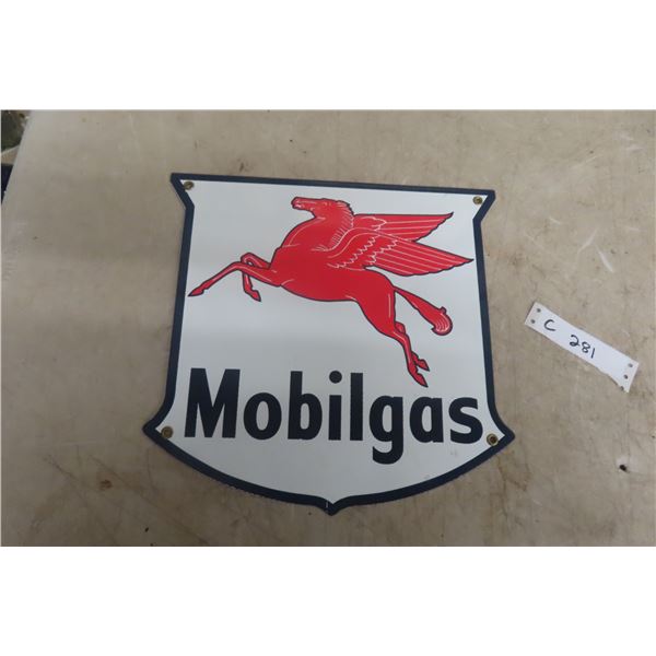 Mobil Gas Porcelain Sign 12" x 12" Reproduction