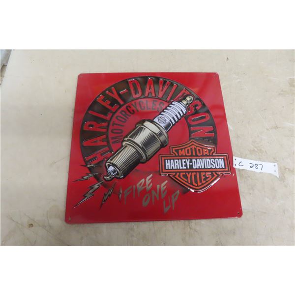 Harley Davidson Metal Tin Embossed Sign 14 1/2" x 14 1/2" Dated 2014