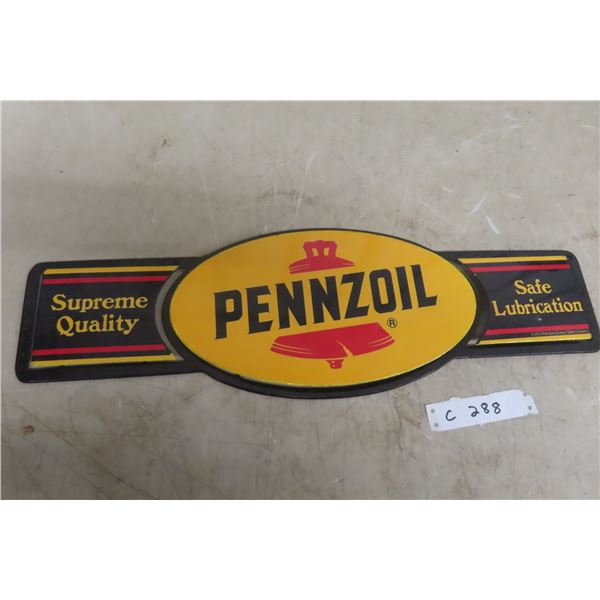 Pennzoil Metal Sign 2013 7" x 22"