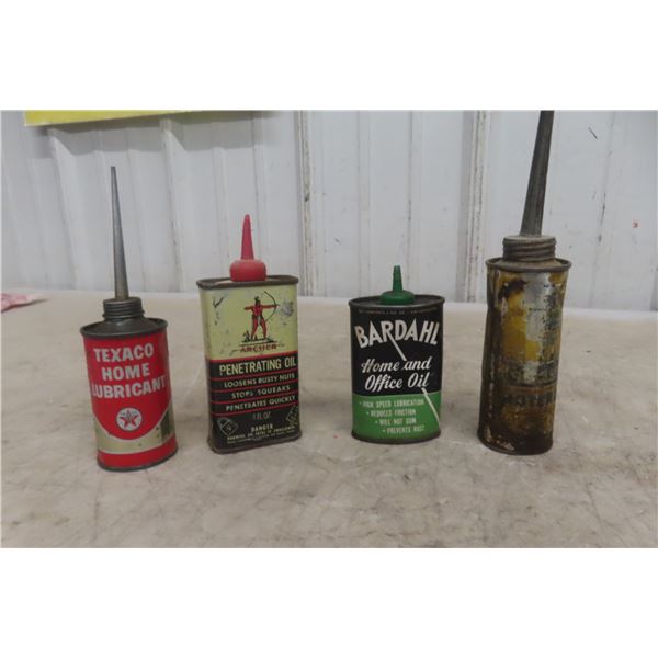 4 Home Lubricant and 1 Penetrating Oil; 1 Archer 402 Bardahl 3 Oz; Texaco and Enarco
