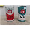 Image 1 : 2 Pacific 66 Motor Oil Quart Cans; 1W Product
