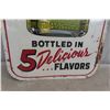 Image 10 : Stubby Metal Tin Embossed Vertical Sign; 1940s or 50s; Delicious Flavor Zip in Every Sip and Soda Je