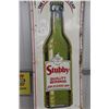 Image 2 : Stubby Metal Tin Embossed Vertical Sign; 1940s or 50s; Delicious Flavor Zip in Every Sip and Soda Je