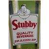 Image 3 : Stubby Metal Tin Embossed Vertical Sign; 1940s or 50s; Delicious Flavor Zip in Every Sip and Soda Je