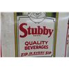 Image 8 : Stubby Metal Tin Embossed Vertical Sign; 1940s or 50s; Delicious Flavor Zip in Every Sip and Soda Je
