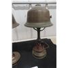 Image 3 : 2 Antique Brass Table Lamps with Military Doughboy Helmet-Shaped Shade