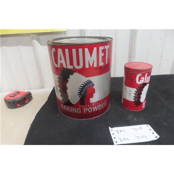 2 Calmet Battery Powder Cans: 1x 10 lb, 1x 1 lb