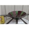 Image 2 : Drink Coca-Cola Table Lamp, Stained Glass Shade, 1 Panel Missing
