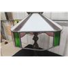 Image 6 : Drink Coca-Cola Table Lamp, Stained Glass Shade, 1 Panel Missing