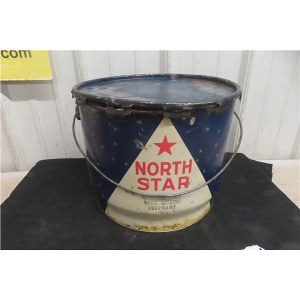 North Star 25 lb Grease Pail, Green Stencil