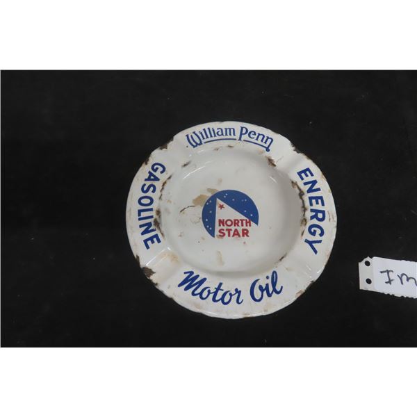 North Star Lubricant Petroleum Ashtray, 6" Diameter