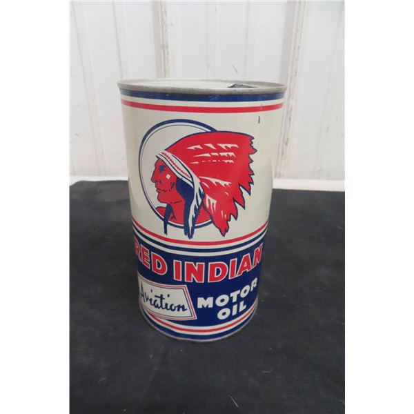 Red Indian Aviation Motor Oil, Quart Can