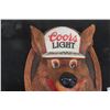 Image 2 : Coors Light Beer Wolf Hour Mounted Plastic Sign, 10" x 14"