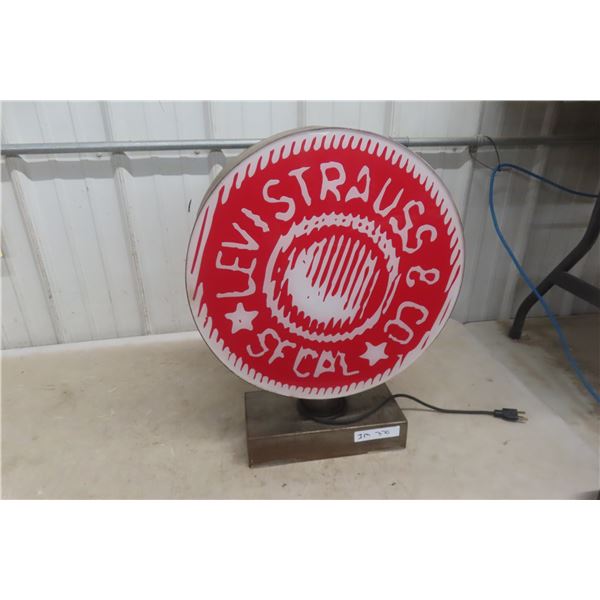 Levis Strauss Light-Up Sign, 23" x 17"