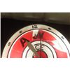 Image 2 : A&W Double Bubble Light-Up Vintage Working Clock, 15" Diameter. Glass lens is cracked and broken.