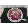Image 4 : A&W Double Bubble Light-Up Vintage Working Clock, 15" Diameter. Glass lens is cracked and broken.