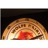 Image 2 : Wolfe Dairies Milk Double Bubble Vintage Light-Up Working Clock, 15" Diameter, Face Plate Damaged