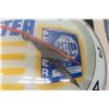 Image 5 : Petter Double Bubble Clock, 15" Diameter, Good Face Plate, Does Not Light Up, Vintage
