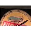 Image 2 : Kurfees Paints Double Bubble Clock, Works and Lights Up, 15" Diameter, Minor Crack