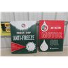 Image 1 : 2 BA Cardboard Signs: Frost Cop Antifreeze and Motor Oil, 17" x 22"
