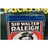 Image 2 : Sir Walter Raleigh Tobacco Metal Embossed Sign, 1940s, 16 1/2" x 26"