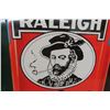 Image 4 : Sir Walter Raleigh Tobacco Metal Embossed Sign, 1940s, 16 1/2" x 26"