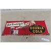 Image 1 : Double Cola Metal Embossed Sign, 1940s, 11" x 28"