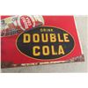 Image 2 : Double Cola Metal Embossed Sign, 1940s, 11" x 28"