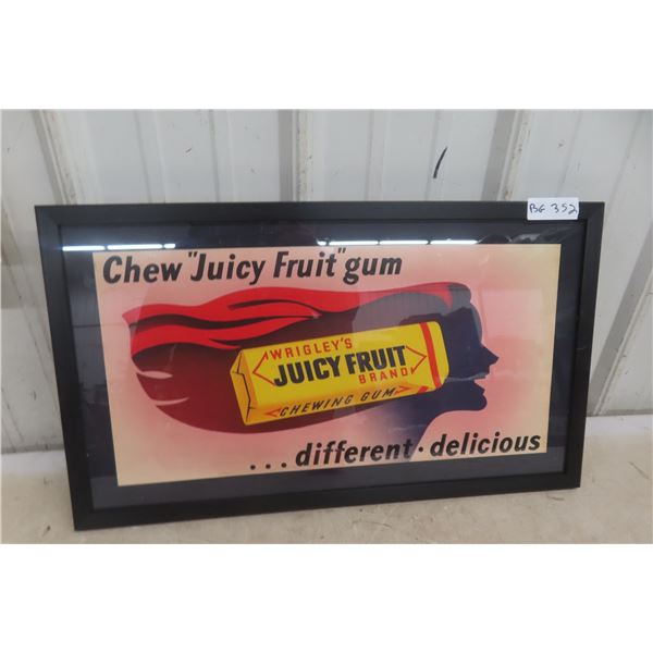 Juicy Fruit Paper Advertisement, 13 1/2" x 23 1/2"